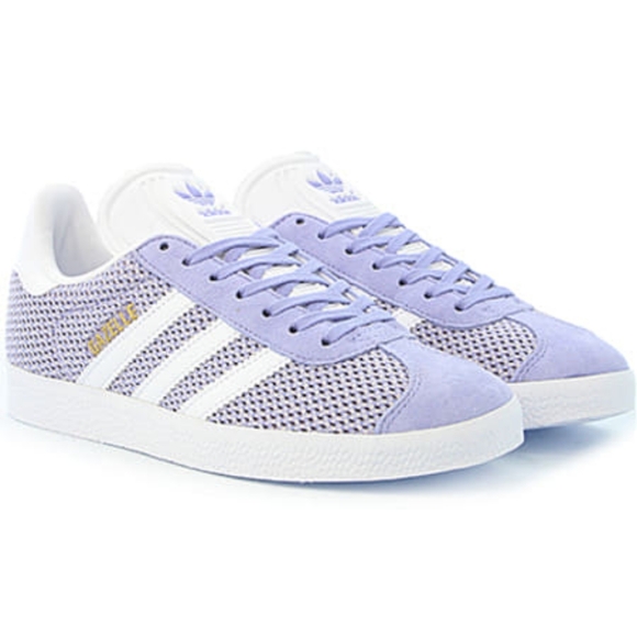 NWOT Adidas Gazelle Trainer Primeknit Mesh & Suede, Lilac Purple, Size 10 - Picture 3 of 13